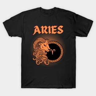 Aries Ram Gothic Style T-Shirt